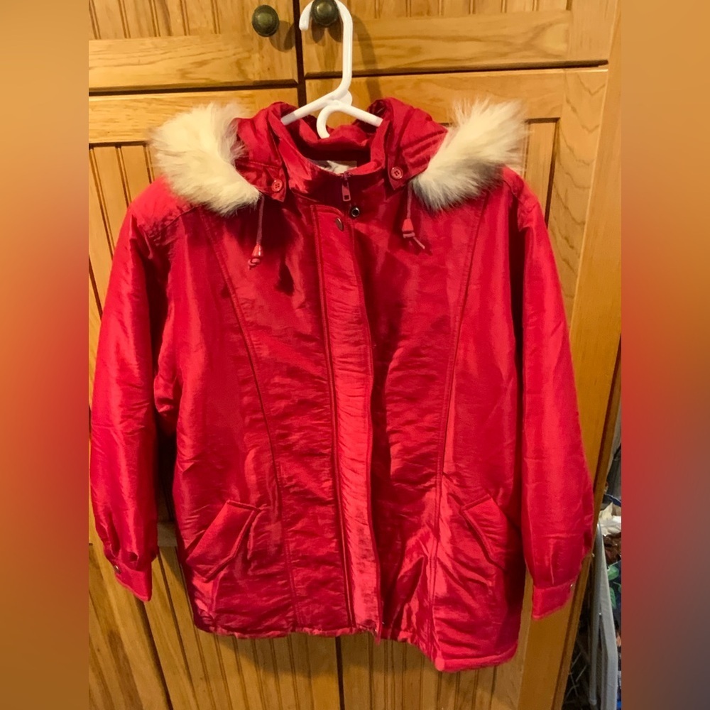 Elan Bold Red Women's Puffer Jacket - Picture 2 of 3